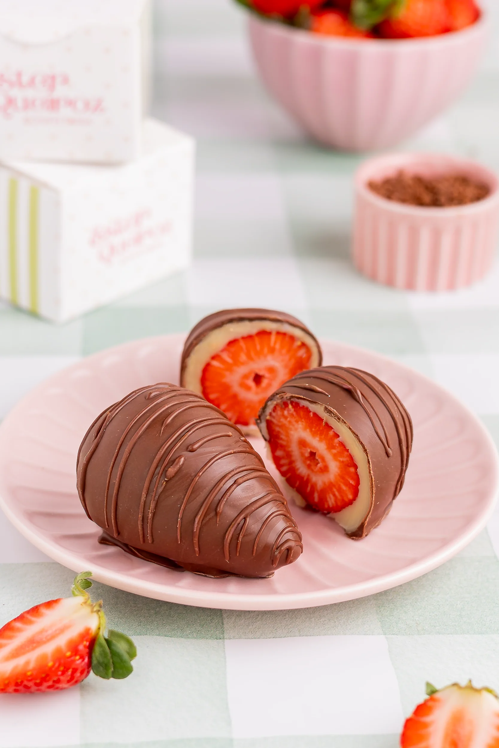 Morango coberto de chocolate